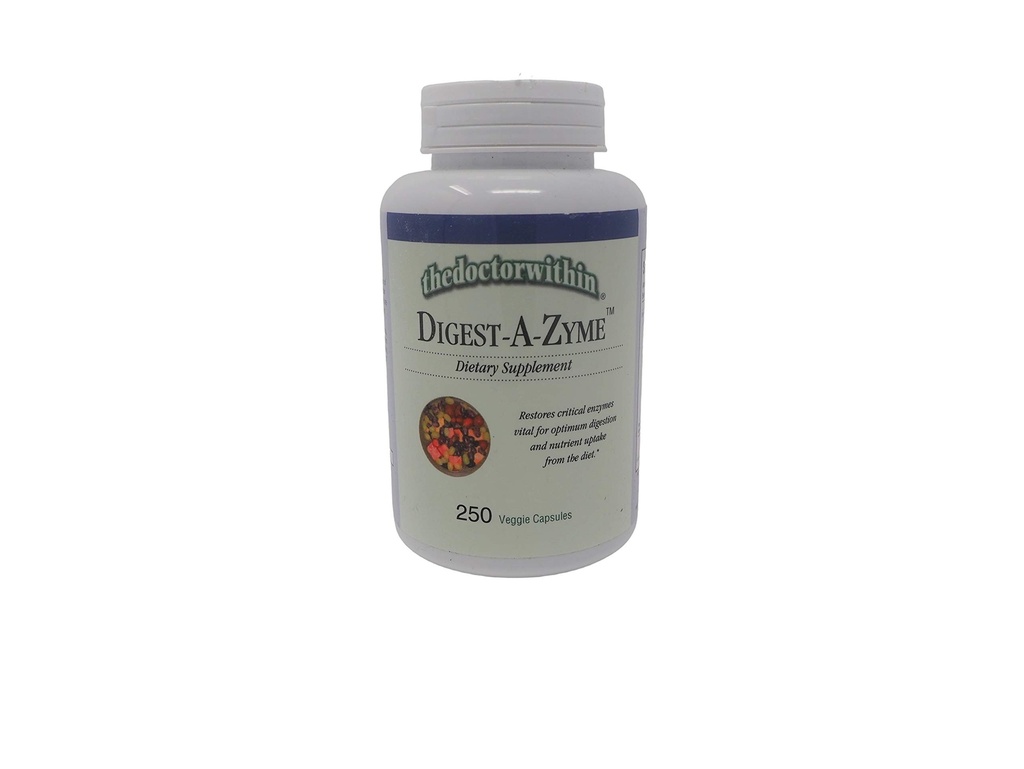 Doctor In-Digest- A- Zyme - Repores Critical Digetical Enzymes - 250 Veggie Capsules