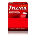 Tylenol Ekstra Kekuatan Acetaminophen Caplets, 500 mg, Relief Nyeri & Fever Reducer for Headache, Bajache, Toothache, Menstrual Cramps & Packness, Perakitan Friendly, 2- Caplet Pouches, 50 Count