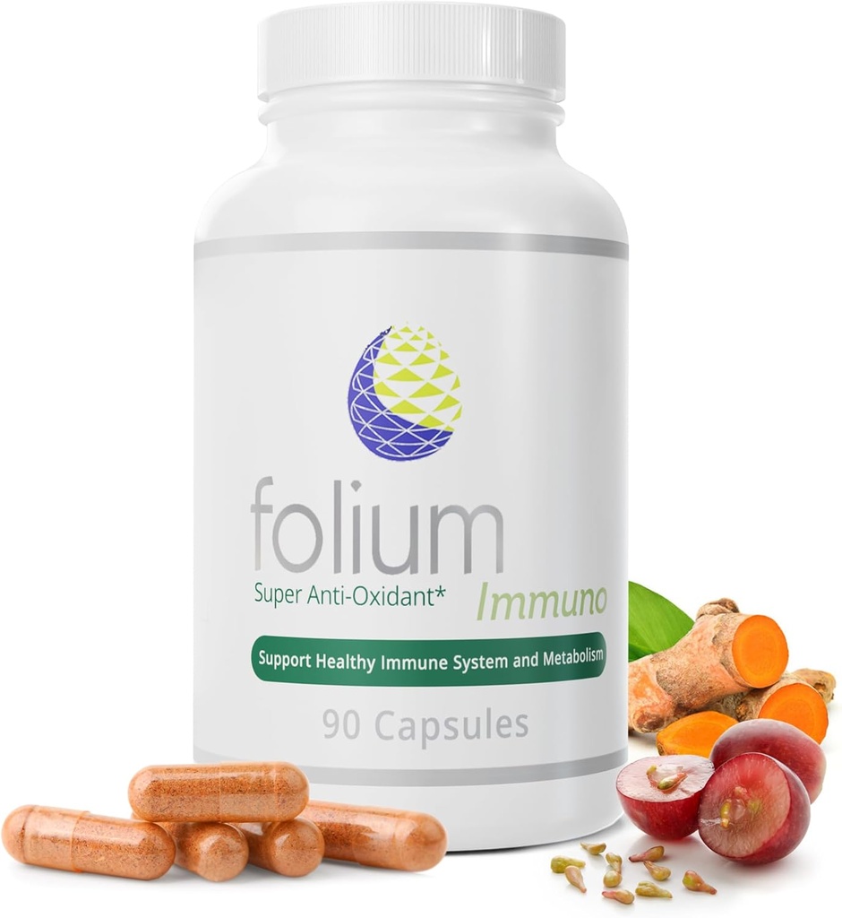 Folium Immuno Inflammatory Suplement and Pine Parts, Grapeed, Ginger, Turmeric, Green Tea, White Pepper & Pomegranate Extrates