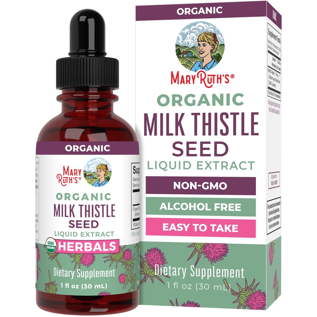 MaryRuth Organics Milk Thistle Benih Cair Ekstrak, 1 FZ