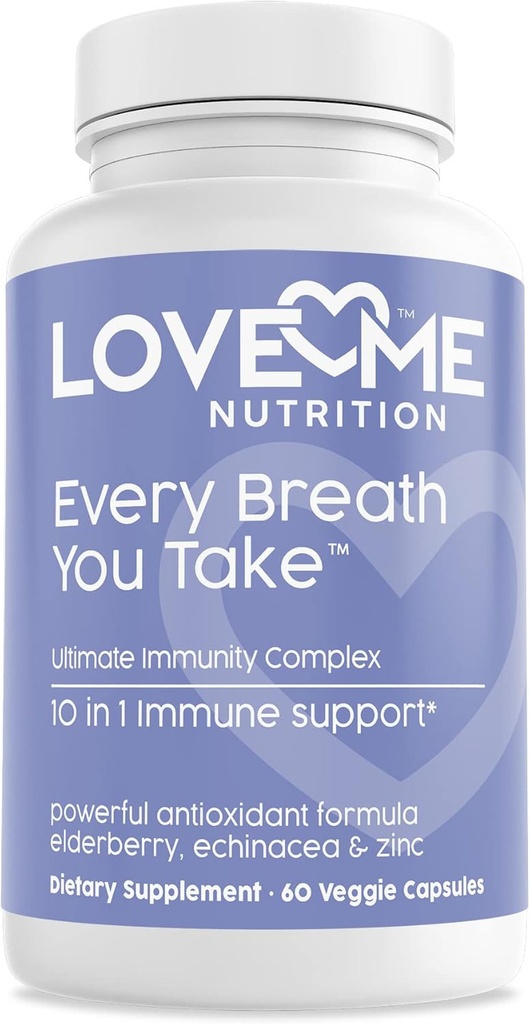 Suplemen Dukungan Imune - Ingreasi Alam untuk Dukungan Sistem Imune (60 Kapsul) - Ammune Booster Mengandung Elderberry, Vitamin C & E, Zinc dan Echinacea untuk Dewasa