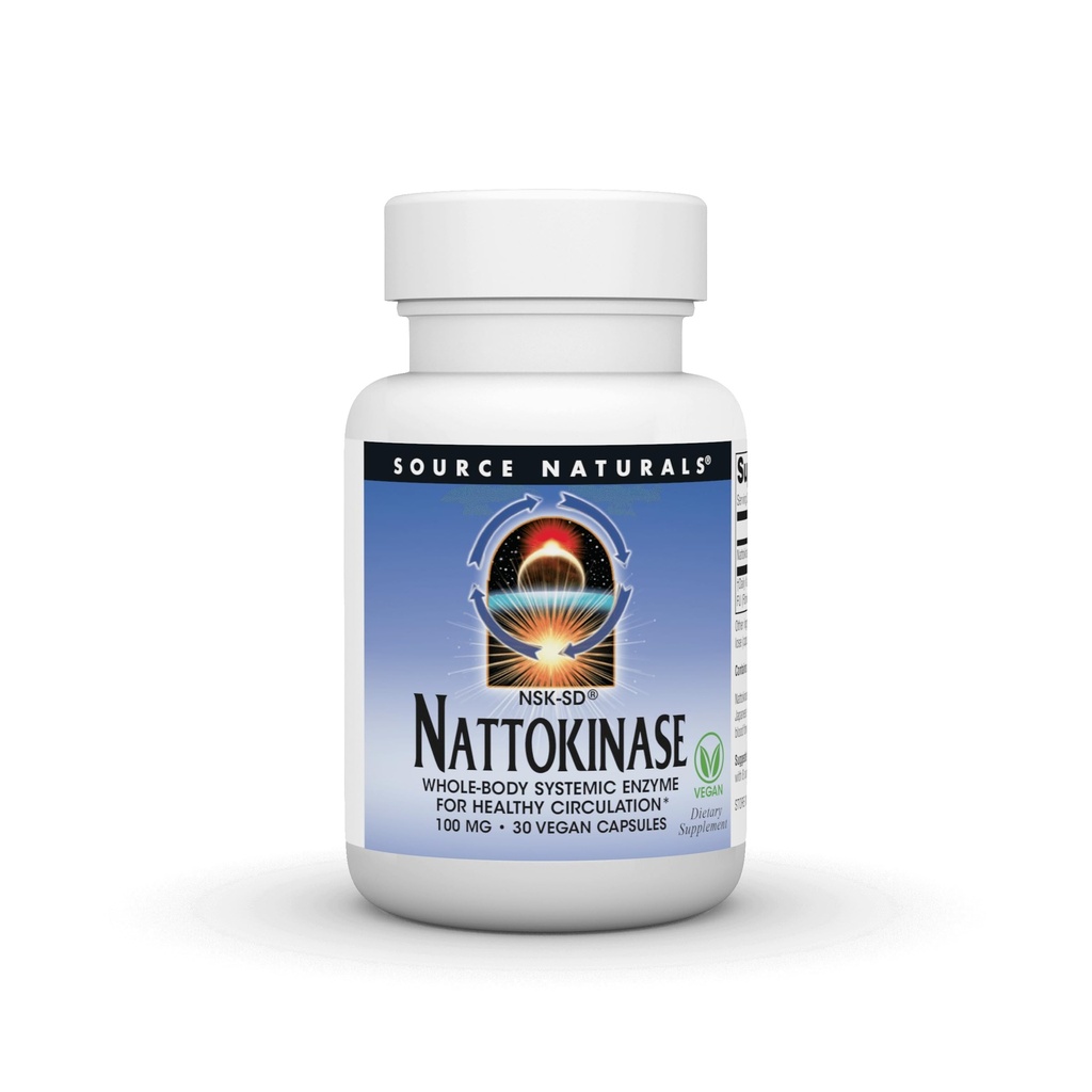 Sumber NSK-SD Nattokinase, Whole Body Sytemic Enzyme for Heally Circulation *, 100mg, 30 Vegan Capsules
