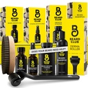 The Beard Club Advanced Beard Growth Kit - Derma Roller, Growth Oil, Vitamin dan Vitamin Spray, Shampo dan Boar Bristle Brush