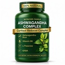 Ashwagandha Kompleks 800mg dengan GABA, L-Theanine & B6 - Dukungan Adaptogenik untuk Tenang, Fokus & Mood - 60 Capsules - lebih kuat dari 600mg - Non-GMO, Gluten- Bebas