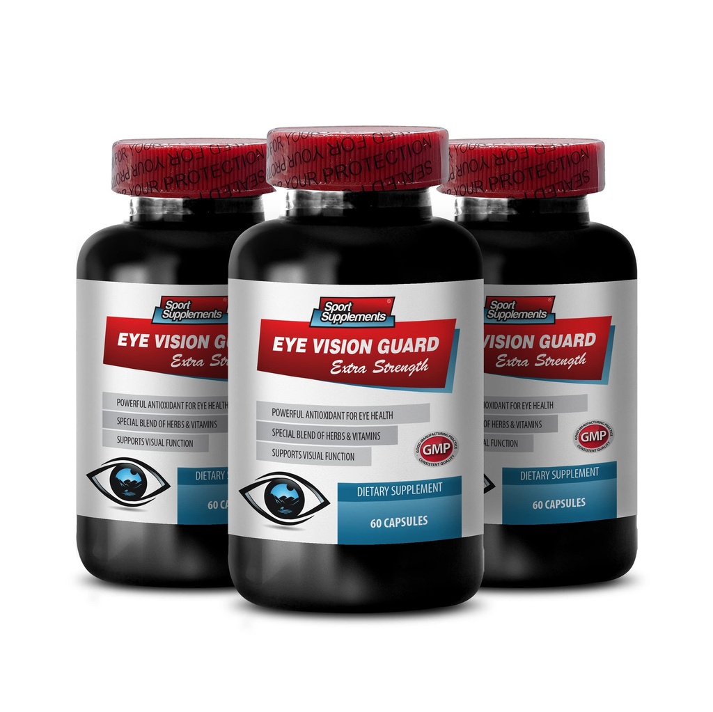 Formula Lutein & Zeaxanthin - Eye Vision Guard - Kekuatan Ekstra, Tambahan Bilberry, Vitamin untuk Vision, Ekstrak Bilberry untuk Mata, Pills Dukungan, Lutein dengan Bilberry, 3B 180 Caps
