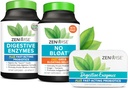 Zenwise Health Bliss Bundle Digetical Enzymes + No Bloat + Free Travel Tin - pra dan Post Meal Digetical Routine dengan enzim dan progories untuk Ditraffic