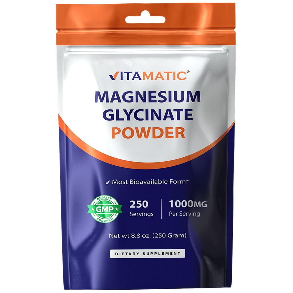Vitamin Magnesium (dari Glycinate & Oxide) - Mendukung Otot, Gabungan, dan Kesehatan Hati 250 Grams