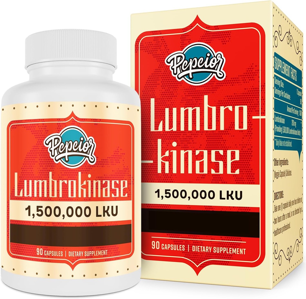 Lumbrokinase 200mg (Max Activity 1.500.000 LKU) - Lumbrokinase Enzymes Suplemen, Lebih efektif dari Nattokinase - 90 Kapsul