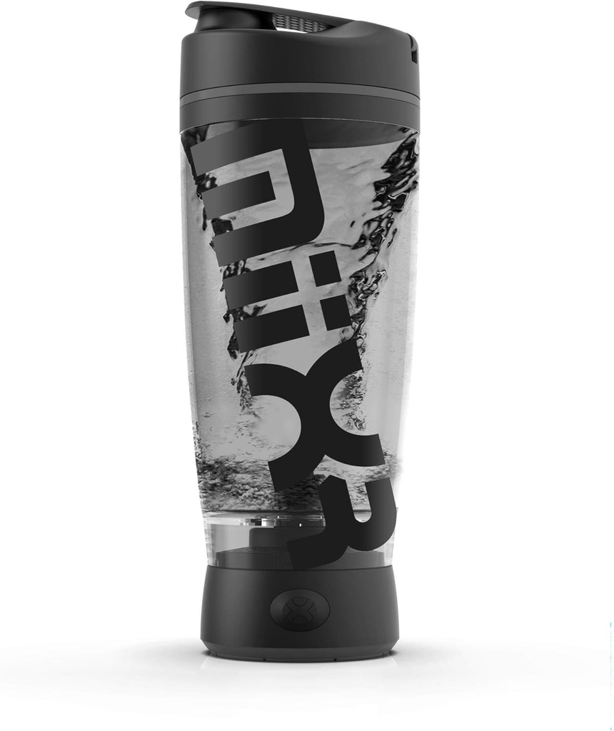 Proxix asli Shaker Bottle (MiiXR Edition) - Battery- powered for Smooth Protein Shakes - BPA Free, 20oz Cup (Black / Gray)
