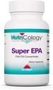 Nutricology Super EPA - Omega 3 Tambahan, Fish Oil Konsentrasi, EPA, DHA, Omega 3 Fatty Acids, Sustainably-Sournable Anchovies, Softgel - 60 Count