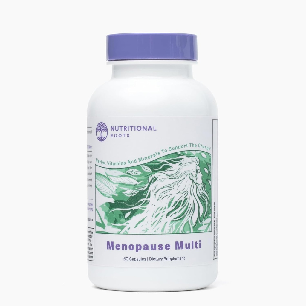 Nutres Roots 5-in- 1 Menopause Dukung Vitamin for Women, Ferered Vitamin, Mineral, Progoric dan Organic Herbs, Third Party Test, Doctor 's Choice, 30 Servings