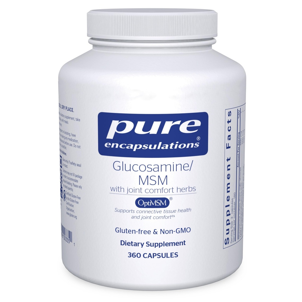 Suplemen Glucosamin MSM 124; Tambahan untuk Dukungan Gabungan, Mobility, Comfort, Cartilage Health, dan Connective Tissuls * 124; 360 Capsules