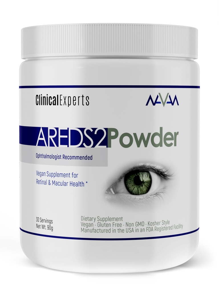 Navan AREDS 2 Powder for Those Who Can 't Consume Tablet or Softgels - Eye Vitamin & Minetars - Lens Clarity & Retina Health by Clinical Experits, Lutein, Luxanthin & Zinc Kosher Style, 30