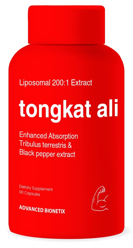 Lipomal Longjack Tongkat Ali Extract Capsules 200x Kekuatan 124; 200,000 mg 124; Kekuatan, Drive, Performance & Muscle Mass