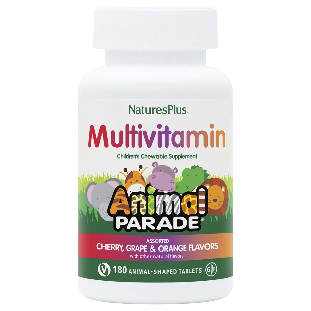 NaturresPlus Animal Parade Multivitamin - 180 Animall-Shaped Tablet - Natural Asported Flavors - Vegetarian, Gluten Free-90