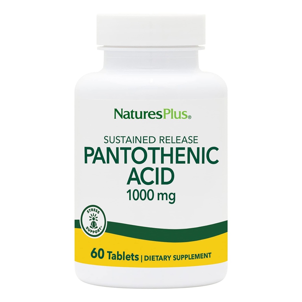 NaturresPlus Panthenic Acid, Substained Rilis - 1000 mg, 60 Tablet