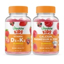 Lifeable Vitamin D3 + Vitamin K2 Kids + Kalsium Magnesium & Zinc Kids, Gummies Bundle - Great Tasting, Vitamin Supplemen, Gluten Bebas, GMO Bebas, Gummy