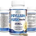 Psyllium Husk Dietary Fiber Suplemen 2175mg, Non- GMO, 90 Kapsul