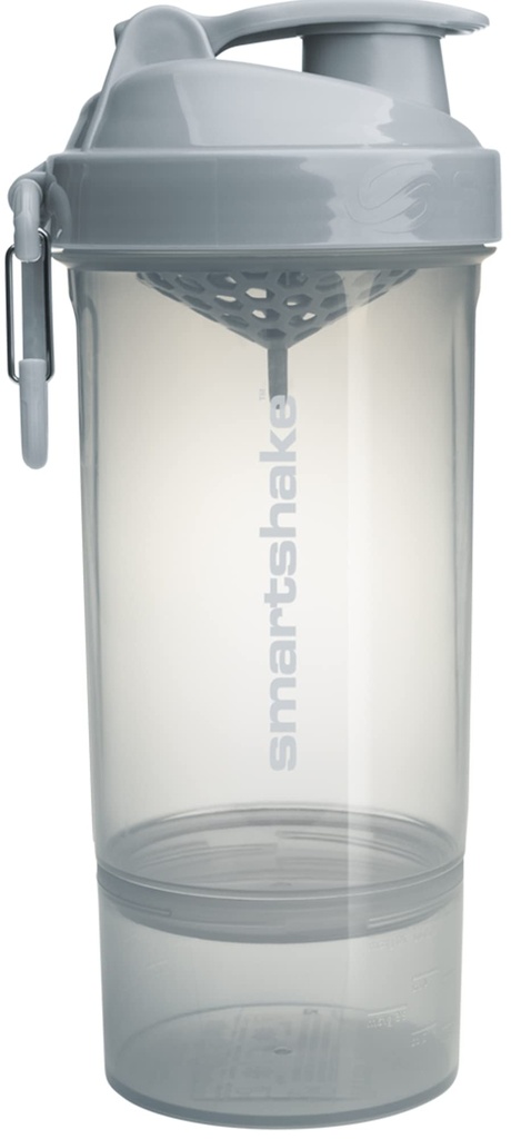 Smartshake O2GO ONE Protein Plastik Shaker Botol 800 ml 124; 27 oz - Leakproof Screw-on Lid-BPA Free-Unisex-Mist Gray