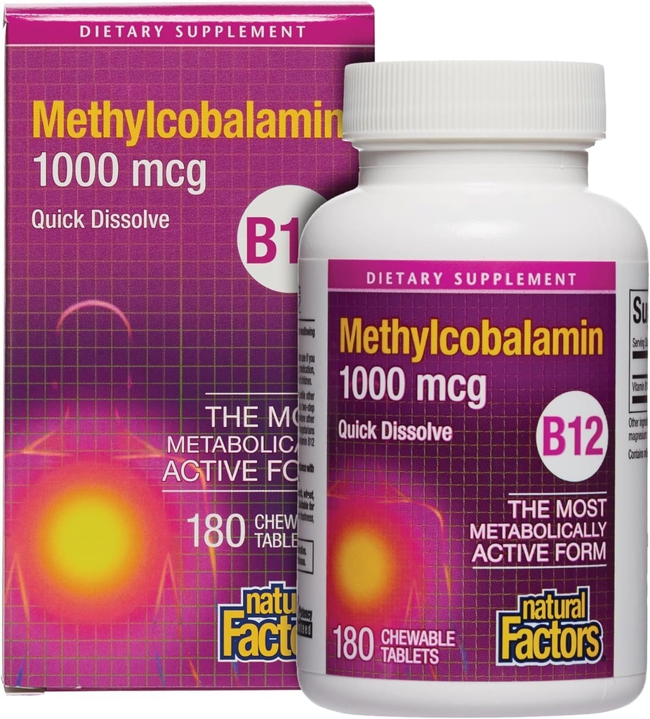 Faktor Alam, Vitamin B12 Methylcolamin 1.000 mcg, Offers Bentuk Aktif Paling Metabolictik B12, Quick Dissoling Tablets