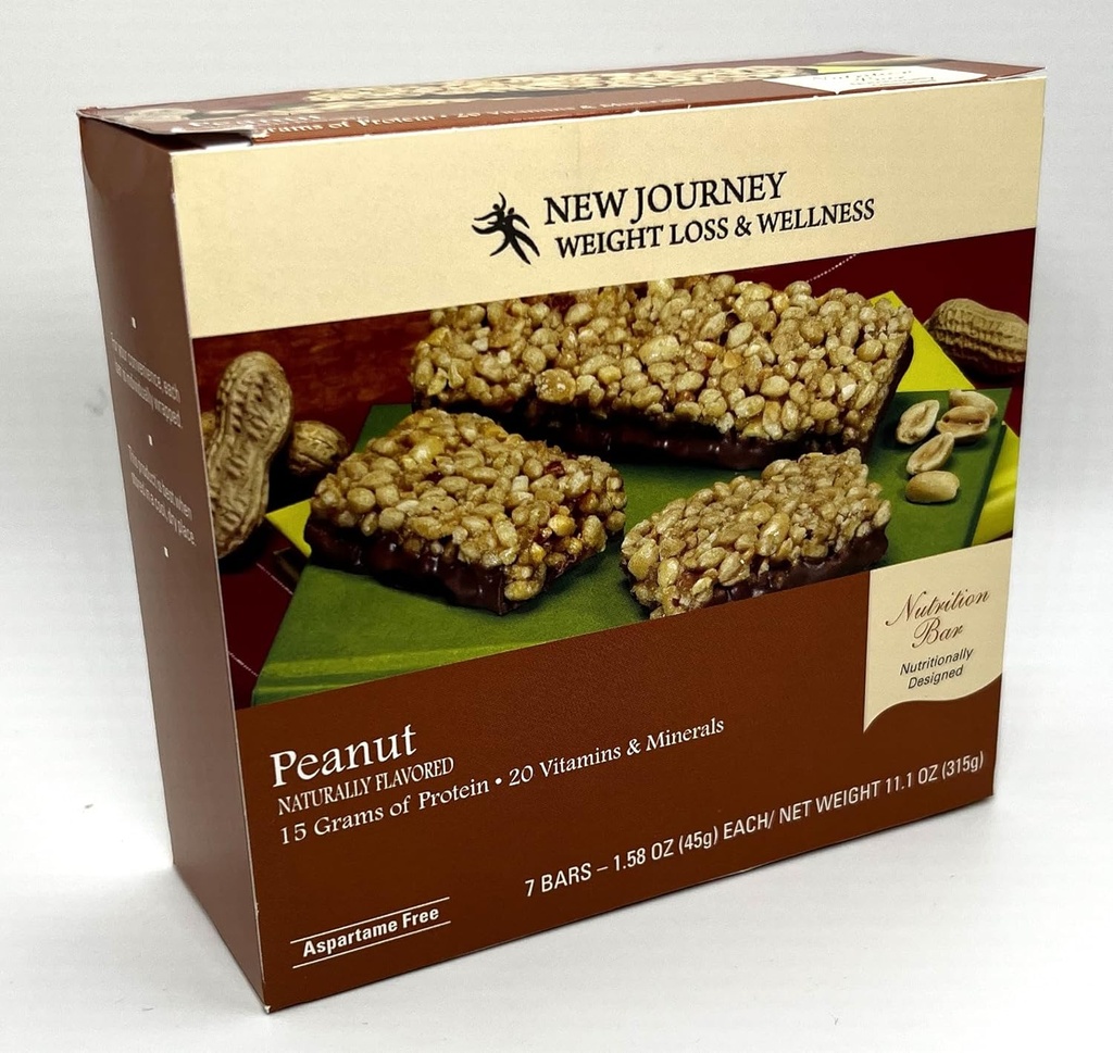 Peanut Bar - New Journey Weight Loss & Wellness - High Protein Meal Replacement Nuttrition Bar (7 batang / kotak)