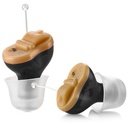 Premium Digital Hearing Aid Amplifier - Invisible in - Ear Mini Sound Enhancer Set, Near- Invisible, Noise Cantelling, Personal Sound Amplifier - Black, Pair Kanan & Kiri