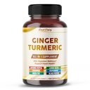 Ultra Ginger & Turmeric Aids Didistribution & Supports Heart Health - Termasuk Cayenne Pepper, Lemon Balm, Cinnamon, Peppermint, Green Tea - Dibuat di USA- 150 Capsules