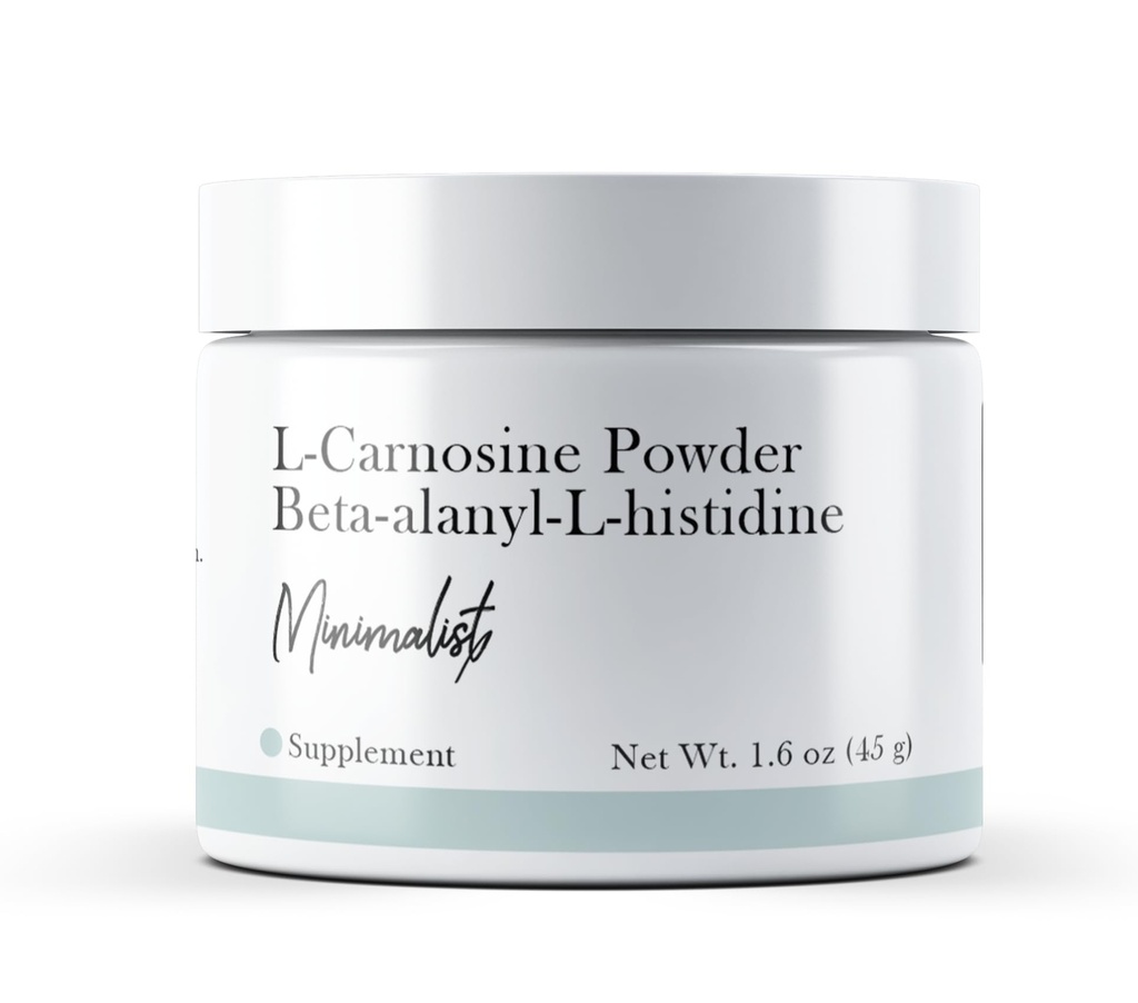 Minimalist L- Carnosin Powder (1.6 oz) No Addititives or Fillers, Dietary Supplement, Beta-alanyl- L- histidine
