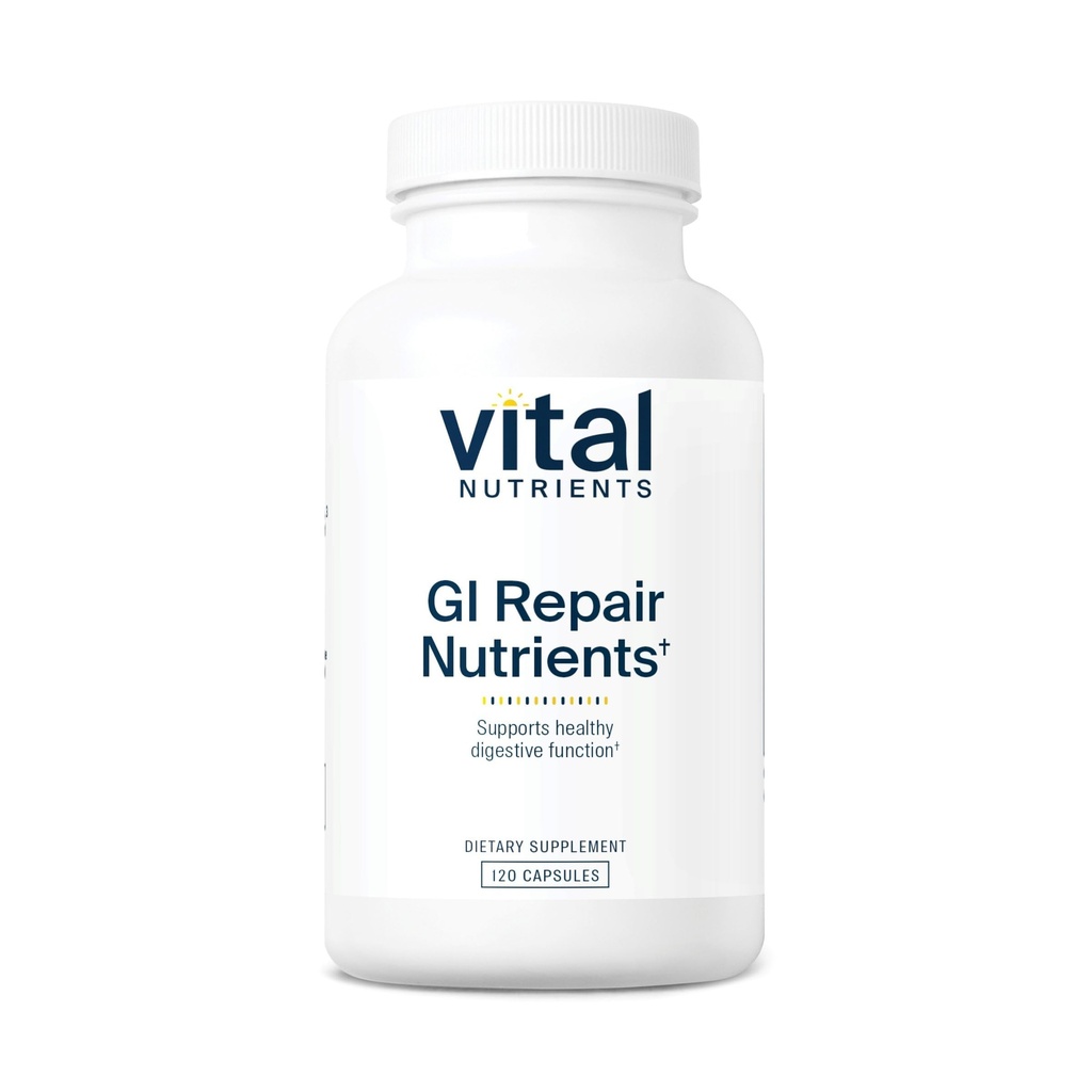 Nutrients GI Vital Repair Nutrients 124; Capsule Leaky dengan L Glutamine dan N-Acetyl 124; Digetical Enzyme Suplemen untuk mendukung Gut Health and Divalry 124; Gluten and Dairy Free 124; 120 Capsules