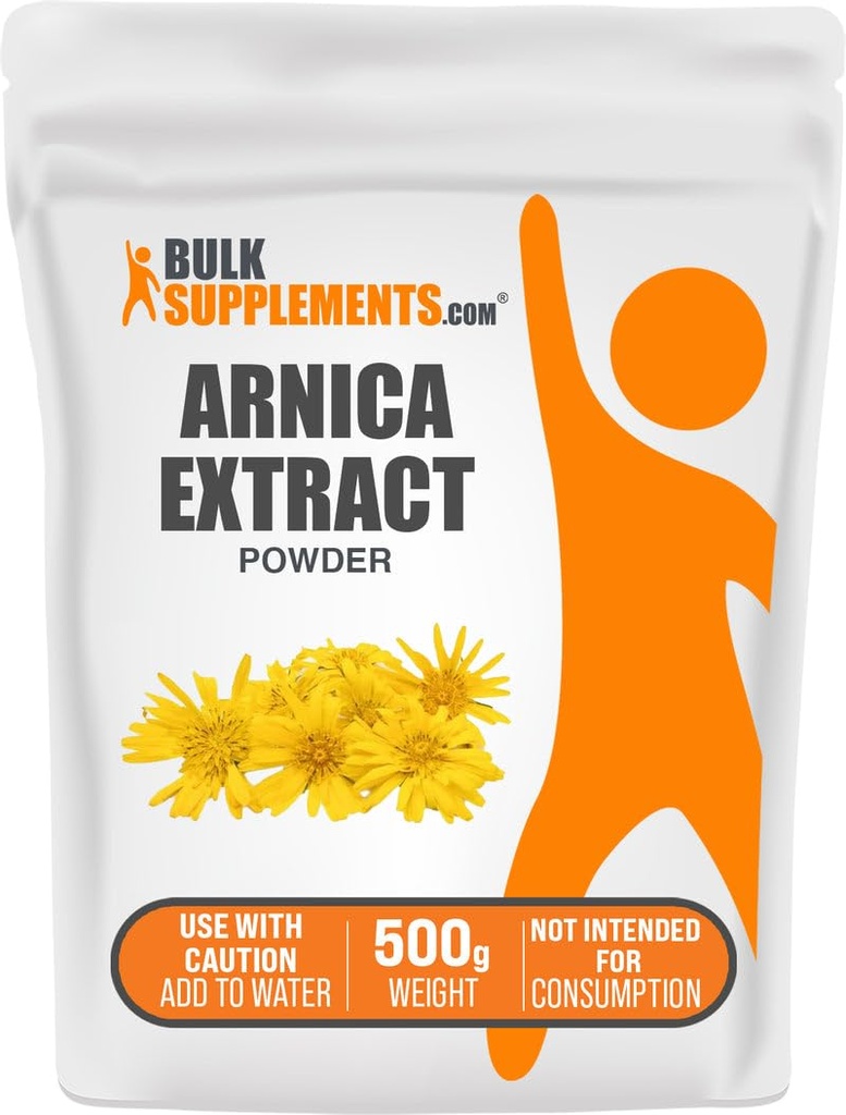 BulkSupplements.com Arnica Extract Powder - Herbal Supplement, from Dried Arnica Flowers, Servings Vary Per Use, 500g (1.1 lbs) (Pack of 1)