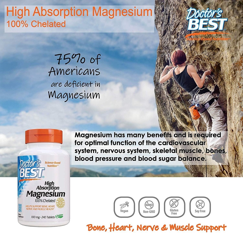 Absorpsi Tinggi Magnesium Glycinate Lysinate Family 2Pack (240 Tablet) XOX # Doctor