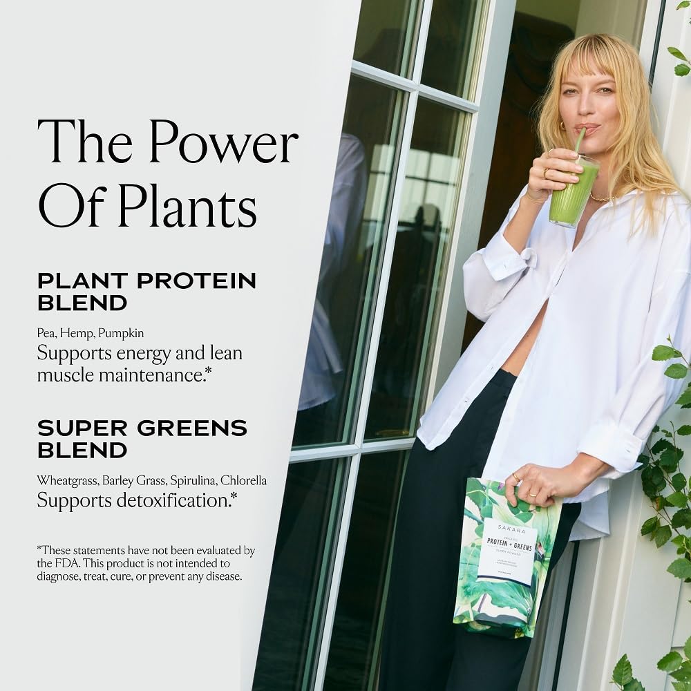 SAKARA Super Powder Bundle - Protein + Hijau Bubuk Protein Organik, Metabolisme Super Powder, & Prebiotik Powder