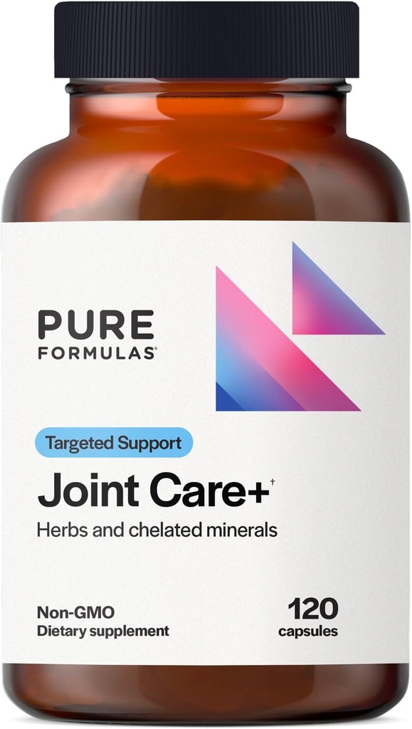 PureFormula Joint Care + - Premium Joint Supplemen Dukungan Bersama dengan Acid Hyaluronic, Glucosamine, MSM, Mussel Lip Hijau, Turmeric & More - None-GMO Formula untuk Dewasa (120 Capsules)