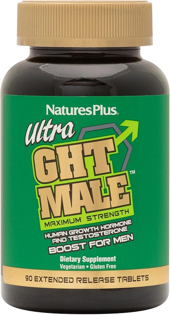 NaturresPlus Ultra Male - 90 Extended Rilis Tablet - Maximum Pertumbuhan Alam Hormone Boost - Gluten Free - 30 Servings