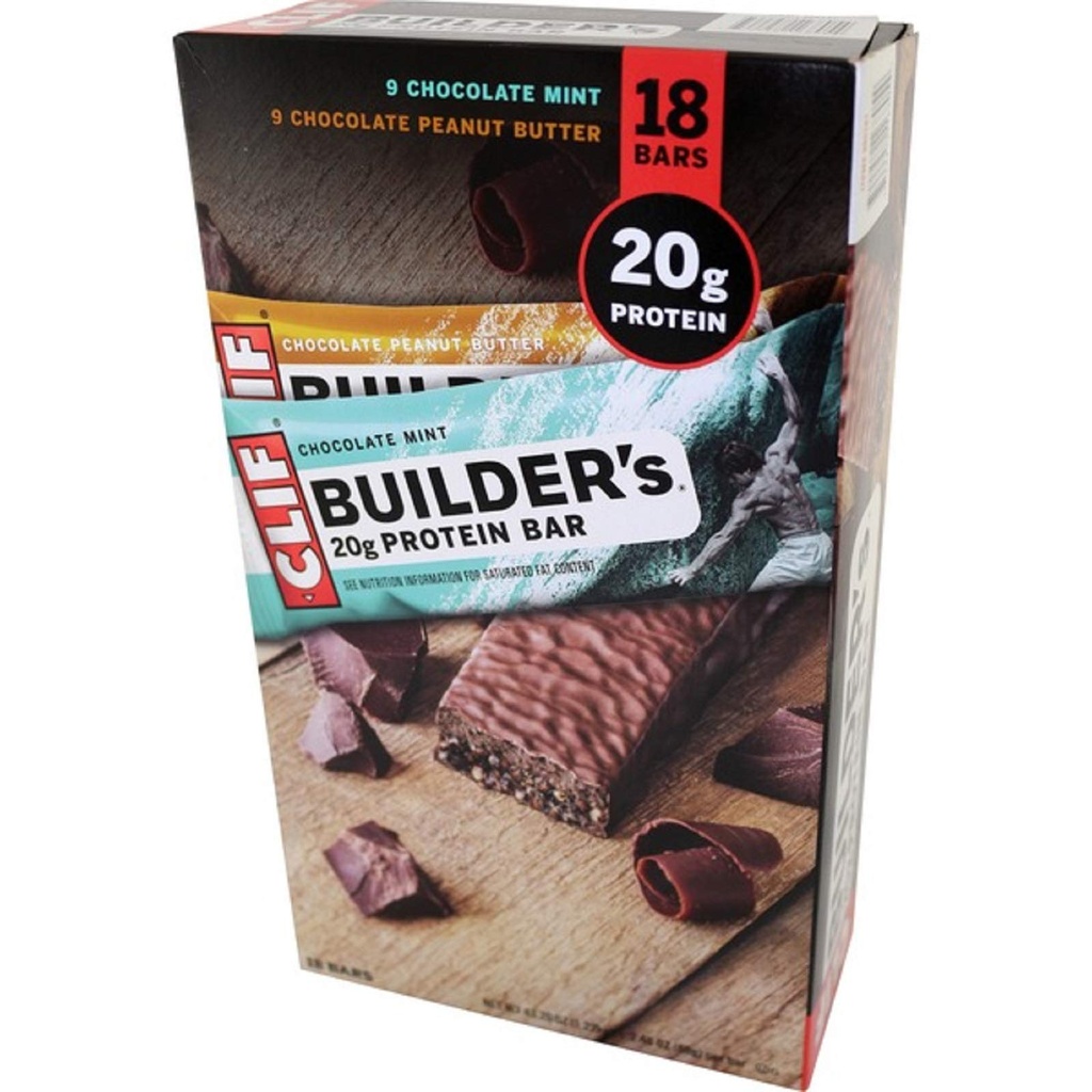 Coklat Protein Bar Clif Builder, 2,4 oz, 18 Bars / Box (220- 00543)