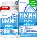 NMNH (Dihidronicotinamide) NMN Tambahan Alternatif, 500 mg Per Serving NAD Suplemen ke Boost NAD + Tingkat, untuk anti Aging, Energi, kekebalan, Fokus, 60 Vegan Kapsul