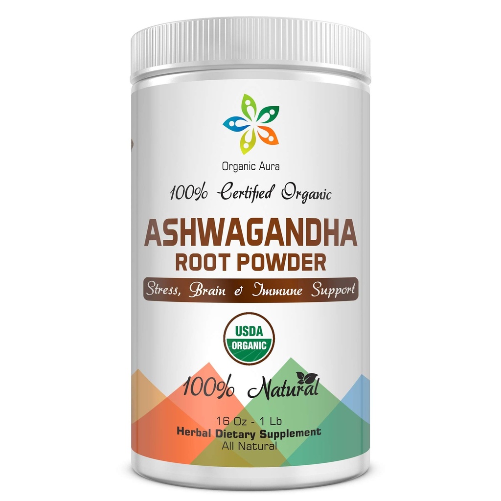 Sertifikasi Organik Ashwagandha Root Powder 16Oz-1LbStres Alam, Otak dan Dukungan Imune. Peningkatan Kesehatan. Super makanan mentah. 100% Natural Herbal