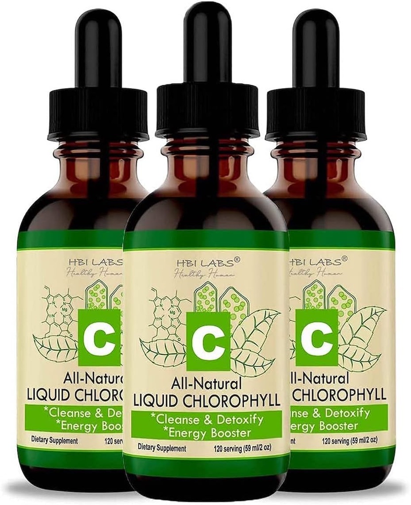 Chlorofil Liquid Drops for Water Natural Chlorofil Konsentrat (3 Pack)