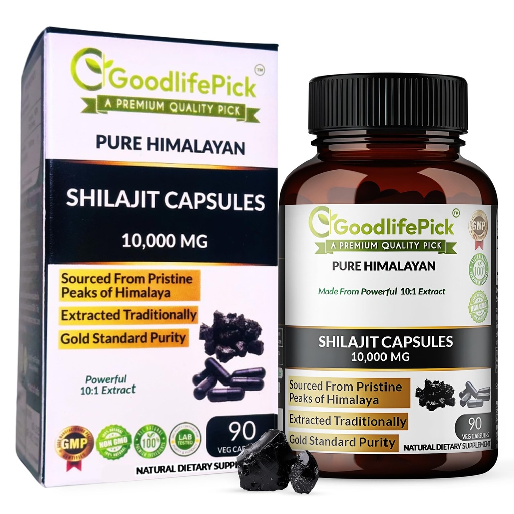 Himalaya Shilajit Capsules murni. Maksimum Kekuatan Alam Shilajit Rich di Trace Mineral & Fulvic Acid. Tingkat Ketinggian Tinggi. Vegan NonGMO 90ct. Diekstrak Tradisional No Stearate No Rice Flour