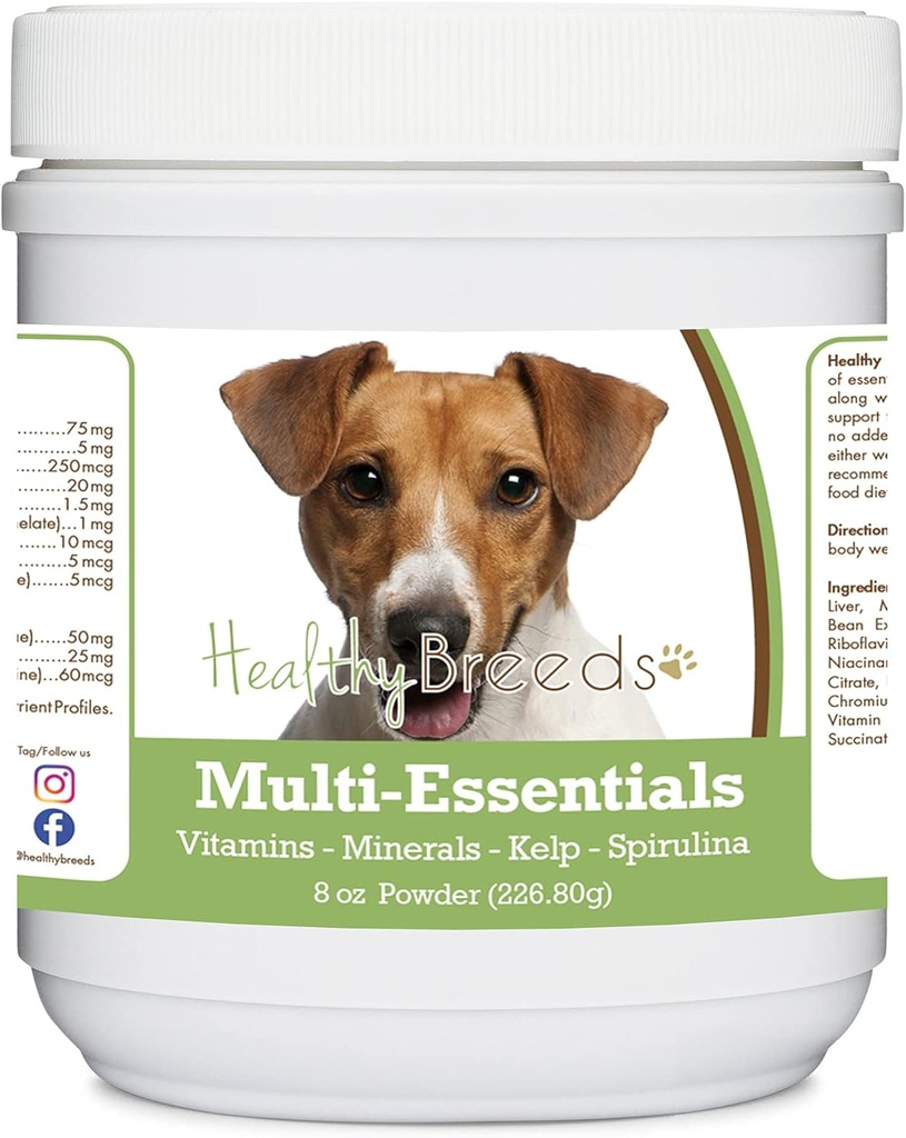 Makanan sehat, Jack Russell Terrier, Powder Multi- Esensial untuk Anjing - Suplemen Ideal Vitamin, Minexidants & Antioksidants untuk Anjingmu - 8 oz