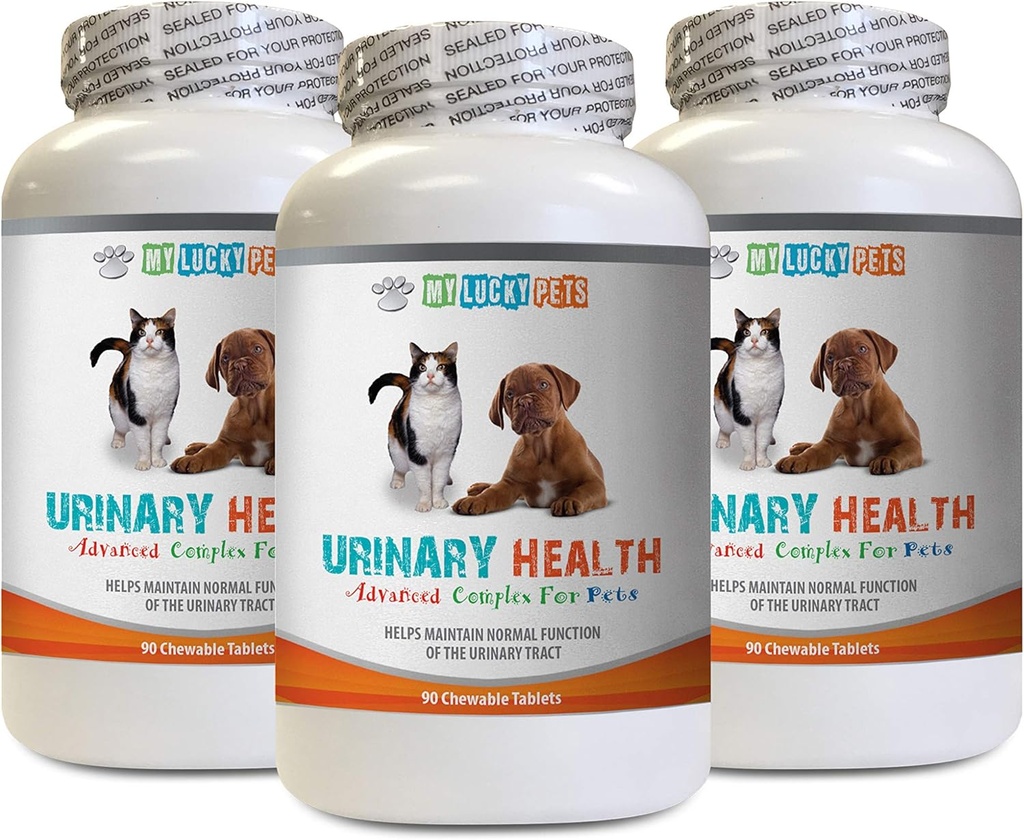Cat Urinary vitami - Pets Urinary Health Complex - for Dogs and Cats - Advanced Bladder - Cranberry Relief for Cats - 3 Botol (270 Treats)