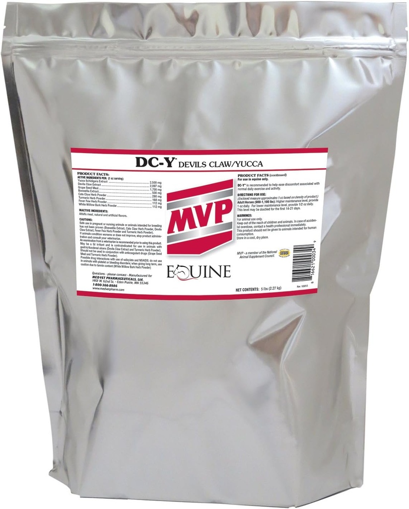 MVP DC-Y (5lb) Aids in Minimizing Aches and Tenderness Associated with Every Day Activents in Horses...