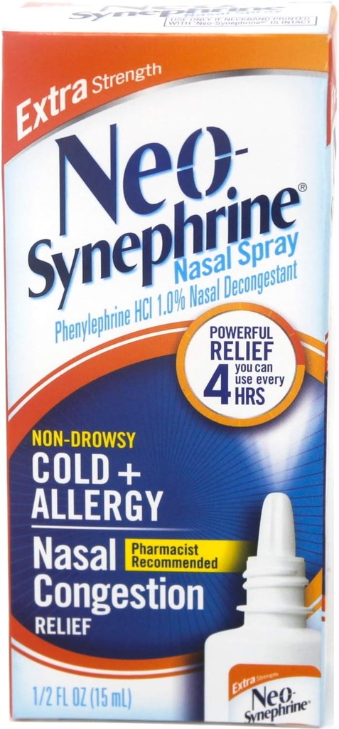 Neo- Synefrin Nasal Spray, Ekstra Kekuatan Formula, 0.50 Ounces masing-masing (Nilai Paket 3)