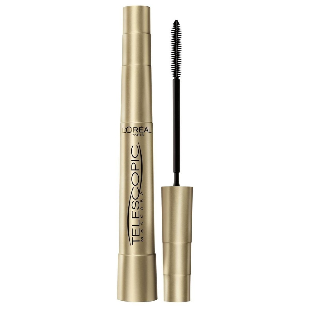 2 x L 'Oreal Paris Telescopic Tinggi Precision Fleksible 8ml Mascara-Hitam