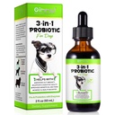 Probiotik untuk Anjing, Alami 3 dalam 1 Dog Probiotic Drops Membantu Relieve Diare, Mendukung Kesehatan Gut, Itchy Skin, Allergies, Imunitas, Enzyme Digevital untuk Tambahan Anjing, Bacon Flavor - 60ml / 2 FL.oz