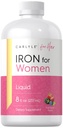 Carlyle Liquid Iron Suplement for Women 124; 8 fl oz Drops 126; Fruit Punch Flavor 124; Vegetarian, Non-GMO, Gluten Free
