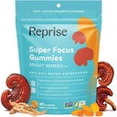 Fokus pada Gummies untuk Orang Dewasa 124; Orang Amerika & Korea Ginseng dengan jamur Reishi ekstrak 124; Semua Gumi2 Natural untuk Fokus, Mood, dan Energi 124; Mango Flavored 124; 45 Count