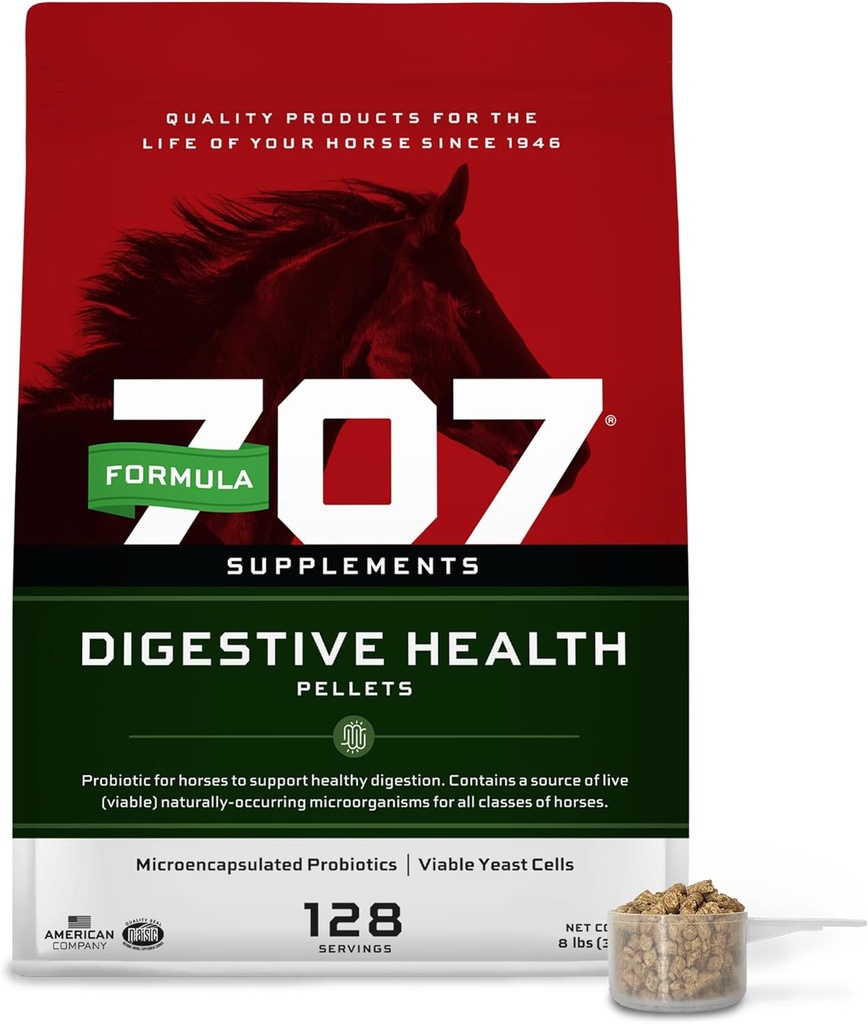 Formula 707 Digetical Health Equine Supplement, 8lb Bag - Progories, Pregories dan Digetical Enzymes for Horses