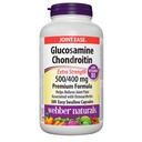 Webber Glucosamin Chondroitin dengan vitamin D3, kekuatan ekstra, 500 / 400 mg, Premium Formula, 300 Kapsul menelan mudah