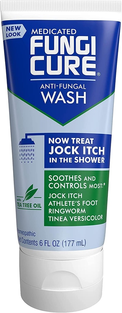 FungiCure Diobati Anti- Fungal Jock Itch Wash - Perlakukan Jock Itch in The Shower - 6 Fl Oz (Pack of 2)
